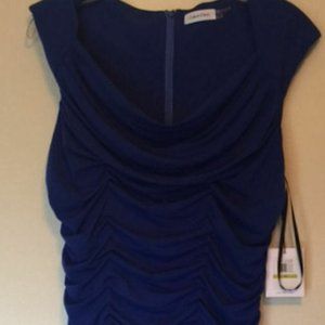 NWT CALVIN KLEIN DRESS- SAPHIRE BLUE 14